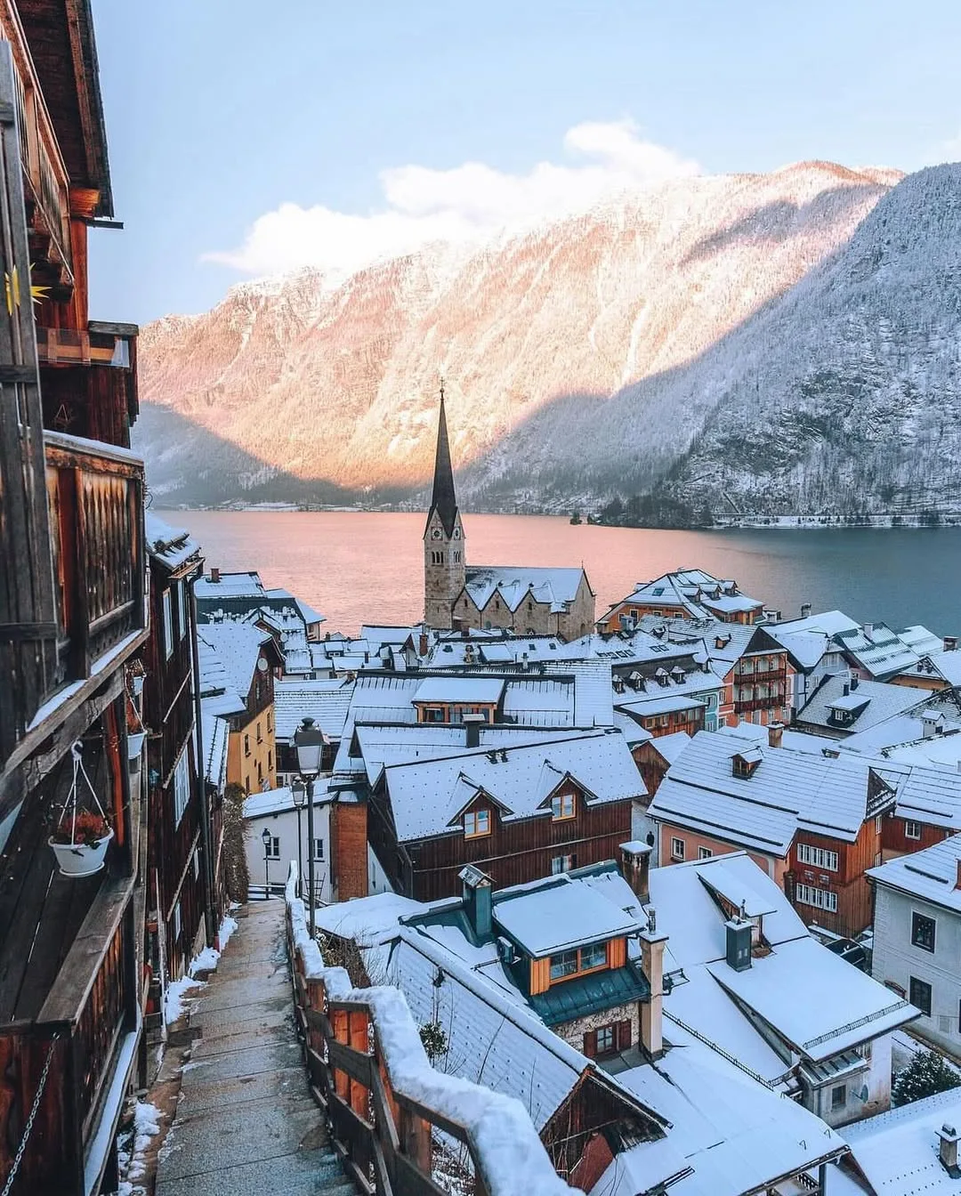 Hallstatt, na Áustria. Crédito: Reprodução Instagram