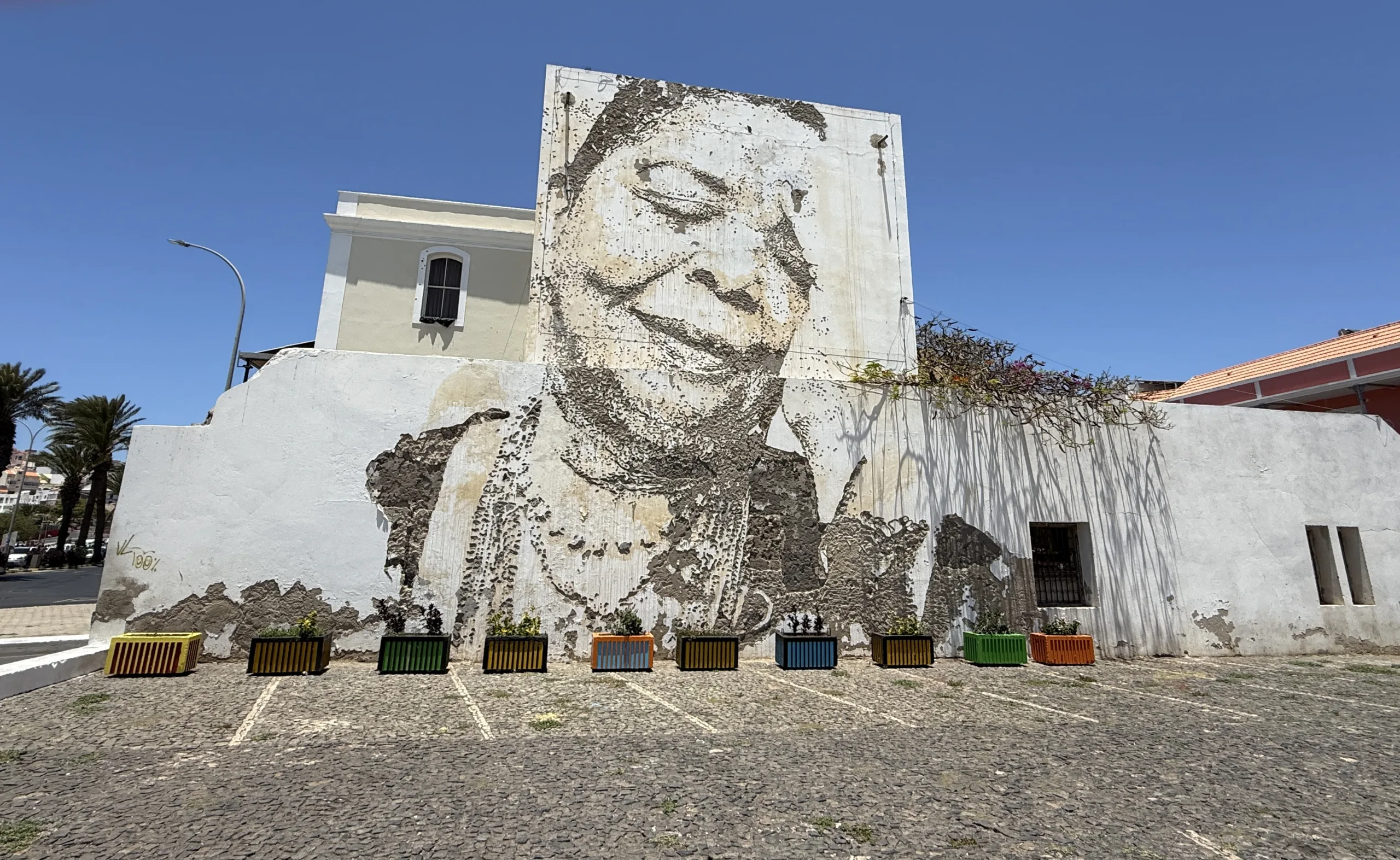 Mural Cesária Évora, ícone mundial e orgulho local. Crédito: Renata 
